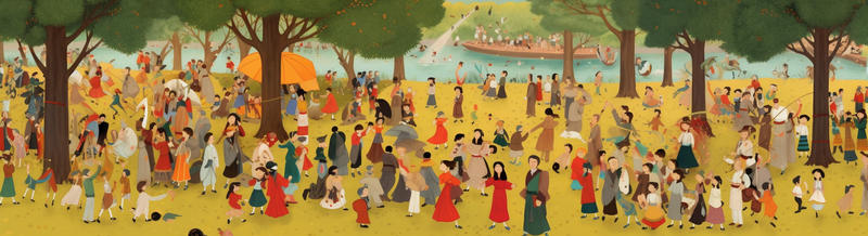 河边树林小船欢庆六一孩子们在户外演奏音乐庆祝节日插画,插画/手绘图,插画/手绘图库,插画/手绘图下载,插画/手绘